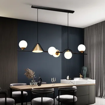 Nordic priemyselné luster Čierne sklo loptu svetlo Pre Obývacia Izba Jedáleň Kuchyňa Výzdobu dizajnér luster