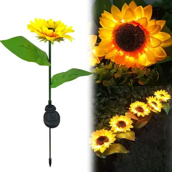 2023 Záhradné Dekorácie Led Solar Sun Flower Lampy Vonkajšie Farebné Svetlo, Solárny Malé Wild Flower Krajiny Nádvorie Trávnik Lampa