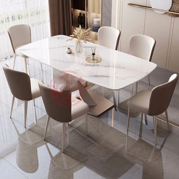 Kuchyňa Káva Jedálenský Stôl Nastaviť Konzolu Obývacia Izba Marble White Písacie Stoly Mobile Luxusné Tabuľka Jasliach Balkón Nábytok