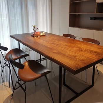 North American black walnut jedálenský stôl jednoduchý moderný Nordic masívneho dreva obdĺžnikový stôl konferenčný stôl