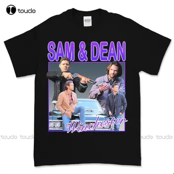 Sam & Dean Winchester Vintage T Tričko Unisex Nadprirodzené Tv T-Shirt Pop Kultúry Zábavné Umenie Streetwear Cartoon Tee Xs-5Xl