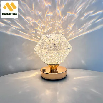 Kreatívne LED atmosféru bezdrôtový stolná lampa s 3-farebný dotykový spínač pre zdobenie obývacia izba a spálňa