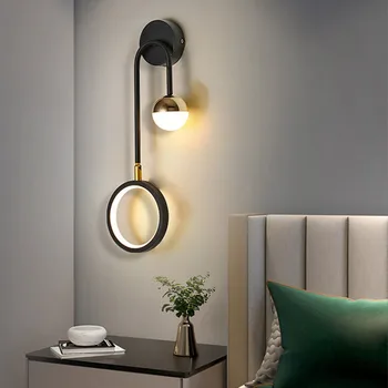 ZK50 Moderné svetlo luxusné spálne, nočné lampy, Nordic obývacia izba jednoduché kreatívne uličkou koridoru pozadí dekorácie na stenu na čítanie