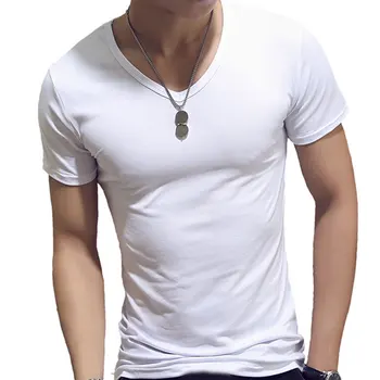 Č.2 A1264 Lete Bežné Telocvični Pevné Farebné Topy Plus Veľkosť Slim Polyester T-Shirts