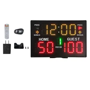 Multifunkčné Digitálne Hodnotiacej tabuľky Batérie Prevádzkované s Diaľkovým ovládaním Elektronický Hodnotiacej tabuľky pre Vonkajšie Basketbal, Volejbal
