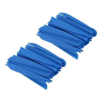 Šípky Lopatkami 4 Palcový Plastové Pierko Fletching Pre KUTILOV, Šípky, Lukostreľba 100 Pack(Modrá)