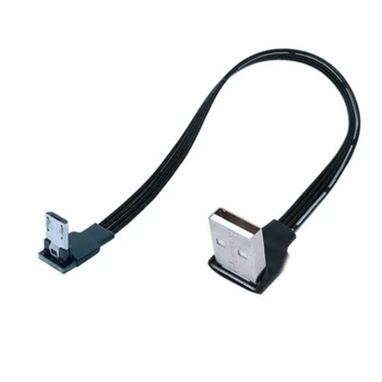 Nové Micro USB Männlich 90 Grad až Abgewinkelt USB Männlichen Unten Gewinkelt Kabel Sync Daten Lade 0,2 m 0,3 M 0,5 M