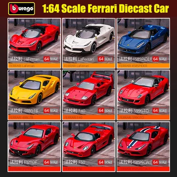 Bburago Ferrari 1/64 Diecast Model Auta Enzo LaFerrari 458 F40 F50 GTO 488GTB Miniatúrne s Box na Hračky pre Hobby Kolekcia Dary