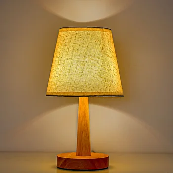 Stolná Lampa Bielizeň Lampa Spálňa LED stolná Lampa Stručný Drevené Dekoratívne Nočné Svetlo USB, Diaľkové Ovládanie Stlmiť Svetlo svetlo Svetlo Li