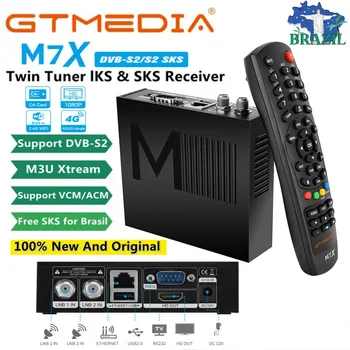 Skutočné]GTMEDIA M7X DVB-S2 SKS/IKS/CS/M3U VCM/ACM Twin Tuner lKS&SKS TV Prijímač realase 70W LyngSat Brasil CH SKS Zadarmo Pre Život