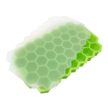 37 Kavität Waben Eiswürfel Maker wieder verwendbare Tabletts Silikon Eiswürfel forme bpa freie Eisform mit abnehmbaren Deckeln