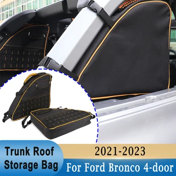 1Pair Zadný Kufor Strechy Roll Bar Skladovanie Taška Vrecká Interiér Bočné Dvere, Závesné Organizátor Tašky pre Ford Bronco 4 Dvere 2021-2023