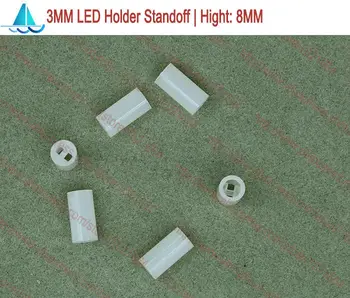 10000pcs JU-HIWOR 3MM LED objímky 4*6,5 mm 7 mm 7.5 mm 8 mm 8,5 mm Light Emitting Diode Dištančné Podporu Standoffs