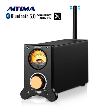 AIYIMA Audio A02 TPA3116 Bluetooth výkonové Zosilňovače VU Meter Amplificador Stereo Domov Amp Reproduktorov Zosilňovač APTX-HD 100Wx2
