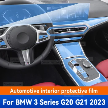Pre BMW RADU 3 2023 G20 G21 Interiéru Vozidla stredovej Konzoly Transparentné TPU Ochranný Film Anti-scratch Opravy Film Príslušenstvo