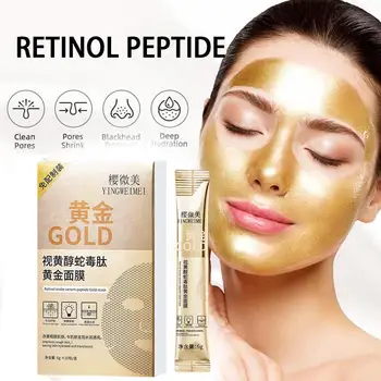 6 g*10pcs Retinol Peptid Zlatá Maska Vytiahnuť Maska Odstrániť čierne bodky Spevnenie Hydratačné Oživiť Pleť Anti-aging Maska