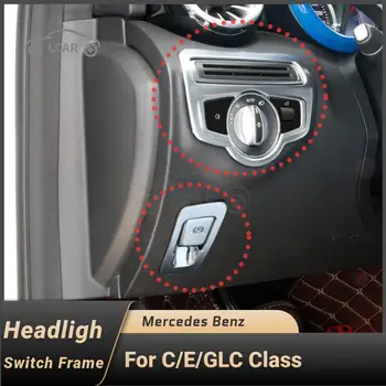 Pre Mercedes-Benz C Trieda C260 C200 E300 GLC260 Auto Svetlometu Upraviť Trim Elektronický Brzdový Rám Nálepky, Interiérové Doplnky