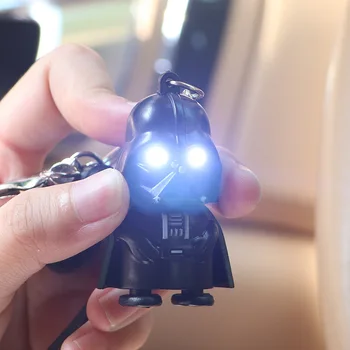 Star Wars Darth Vader Led Osvetlenie, Zvuk Keychains Kreatívne Darčeky Bagpack Prívesok Zbierať Údaje Krúžok Deti Bábiky Kľúč Reťazca