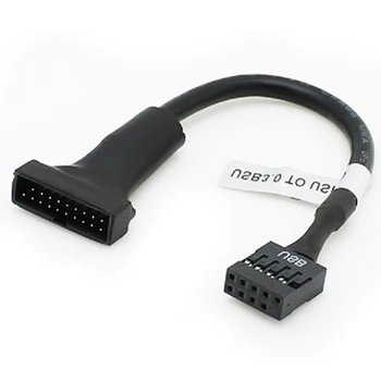 vysoká kvalita 1Pcs 19/20 Pin USB 3.0 Žena-9 Pin USB 2.0 Muž Doske Hlavičky Adaptér Kábel