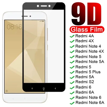 9D Celej Obrazovke Ochranné Sklo Na Redmi Poznámka 4X 4 5 5A 6 Pro Pre Xiao Redmi 4X 4A 5A 5 Plus 6 6A S2 Tvrdeného Skla Film Prípade