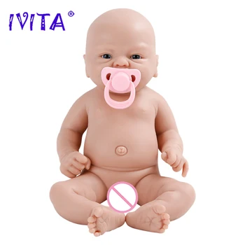 IVITA 36 cm(14inch) 1.76 kg celého Tela Silikónové Reborn Baby Doll Nevyfarbené Nedokončené Mäkké Bebe Bábiky Realisticky Dievča DIY Prázdne Hračky