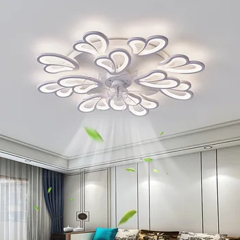 Moderné LED Stropný Ventilátor Svetlo Minimalistický Diaľkové Ovládanie Estetické Svetlo Spálne, Obývacia Izba, Jedáleň Stlmiť Osvetlenie Ventilátor Zariadenie