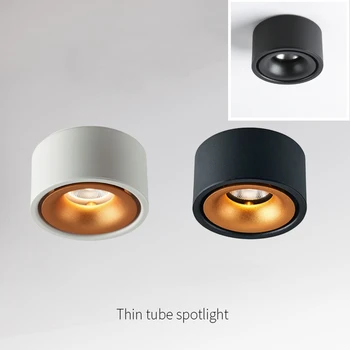 Okrúhle LED Downlight Stropné Svetlá 7W/10W KLASU Spot Light AC220V Black/Gold Povrchovú montáž Stropné svietidlo pre Domáce Izby zariadené, pri