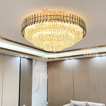 Moderné LED Crystal Stropné Lampy, Kruh, Štvorec Osvetlenie Plafonnier Luster Osvetlenie Obývacej Izby, Spálne, Jedáleň, Diaľkové Ovládanie