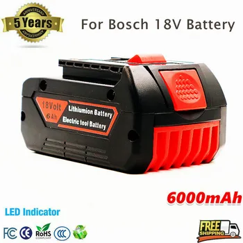 Aleaivy 18V 6.0 Nabíjateľná Li-Ion Batéria Pre Bosch 18V elektrický Nástroj Zálohovanie 6000mah Prenosné Nahradenie BAT609 Indikátor