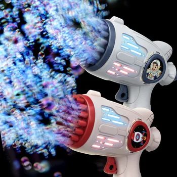 29 Otvory Bublina Zbrane LED Svetlo Bublina Stroj Hračky Astronaut Automatické Mydlové Bubliny Dúchadlo Maker pre Deti Vonkajšie Hračky, Darčeky