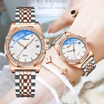 CHENXI Ženy Hodinky Top Značky Luxusné Quartz Nepremokavé Hodiny Dámske ružové Zlato Nerezové Náramkové hodinky Relogio Feminino
