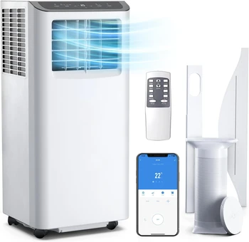Vánku, Prenosné klimatizačné zariadenie pre Izba 10000 BTU 450SqFt Klimatizačné Jednotky, Inteligentné Prenosné klimatizačné zariadenie s Ventilátorom, Dehum