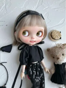 Nový Príchod Bábiky Oblečenie Čierne Tričko pre Blythe Šaty OB24 Sukne Doll Oblečenie, Doplnky, Hračky, Darčeky (s Výnimkou bábiky)