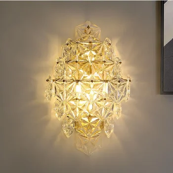 Moderné LED nástenné svietidlo crystal nástenné svietidlo obývacia izba lampa jednoduchý hotel spálňa nočné svietidlo nástenné svietidlo