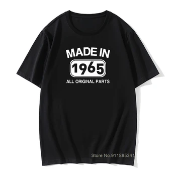 Vyrobené v roku 1965 Narodeniny Mužov Tričko 56 Rokov Topy Zábavné Retro Bavlnené Tričká Retro Vtip T-shirt Otecko Dedko T-shirt