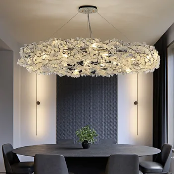 LED prívesok na čítanie luxusné moderné Kruhu pobočky crystal obývacia izba Reštaurácia hotel dekoratívne svetlo prívesok luster luminaria