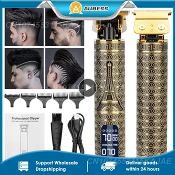 1/2/3KS LCD Displej Professional Hair Clipper Holič Účes Socha Fréza Nabíjateľný Holiaci strojček Zastrihávač Nastaviteľné Cordles