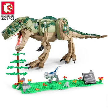 SEMBO BLOK 2371PCS T-Rex Dinosaura Hračky Záľuby Stavebné Bloky Zberateľskú Playset Tehly malých Detí DIY Dary