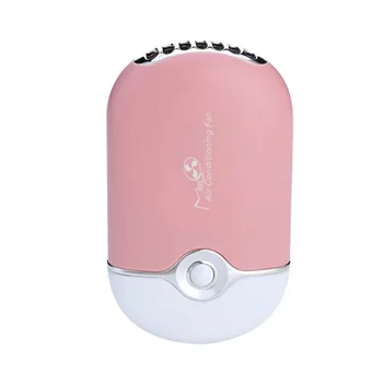 Mini USB Ventilátor Vstavané Lítiové Batérie, Klimatizácia Nabíjateľná Rias Ventilátor (Ružové)