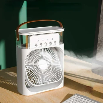 Malé Plochy Klimatizácia Fan Farebné Osvetlenie Domov Vzduchu Chladič 5 Veľkých Dýzy Vodou Chladený Elektrický Ventilátor Silné Chladenie