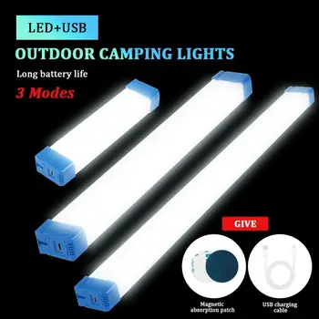 LED Knihy Svetlo Magnetické Dlho Tube Žiarovky 15 CM 30 CM 50 CM USB Nabíjanie Nočné Osvetlenie, Vnútorné/vonkajšie Prenosné Dlhé Pásy, Osvetlenie