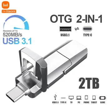 Pre Xiao U Pôvodného Disku 2TB 1 TB Typ-C USB3.1 Rozhranie Mobilný Telefón, Počítač Vysoká Rýchlosť Prenosu Prenosné USB Flash Disk