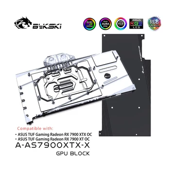 Bykski GPU Blok Pre ASUS TUF Herné Radeon RX7900 XTX / XT OC GPU grafickej Karty Vodné Chladenie Chladnejšie Radiátora,A-AS7900XTX-X