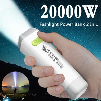 2 V 1 Mini LED Baterka USB Pochodeň Zvýrazniť Nabíjanie Blesku Power Bank Prenosné Camping Nepremokavé Ďaleko Rozsah Blesku