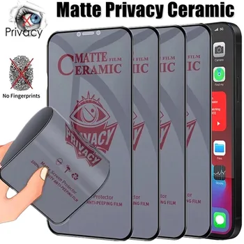 5/10pcs Mäkký Matný Keramický ochrany Osobných údajov Obrazovky Chrániče pre IPhone 14 12 13 11 Pro Max XS Max X XR 7 8 Plus Anti-spy Film