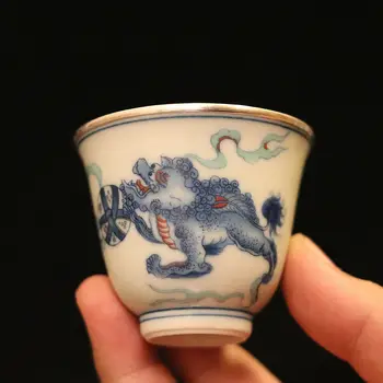 Čínsky Porcelán 999 Strieborný Pohár Jingdezhen Modrej A Bielej Keramiky Handpainted Ropucha Master Pohár Zdravia Gongfu Teaware