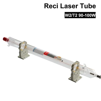 Reci W2/T2 90W-100W CO2 Laserové Trubice Drevený Box Balenie Dia. 80mm/65mm CO2 Laserové Gravírovanie Rezací Stroj S2 Z2
