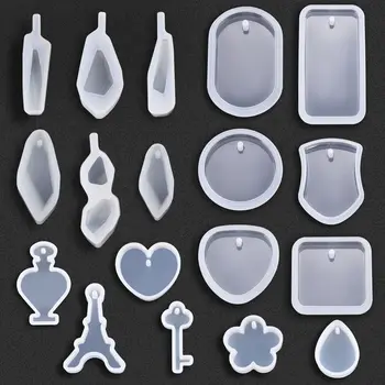 DIY Keychain Prívesok Silikónové Formy Crystal Epoxidové Živice Formy Kolo Obdĺžnik Prívesky, Šperky, Takže Odlievacie Formy Živice Remeslá