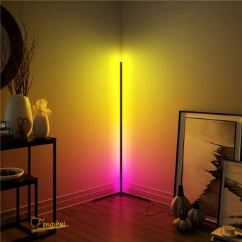 Moderné LED Rohu Poschodí Lampa Atmosféru, Svetlo Svetlá Farebné Spálňa, Obývacia Izba Domáce Dekorácie Vnútorné Osvetlenie Stojace Lampy