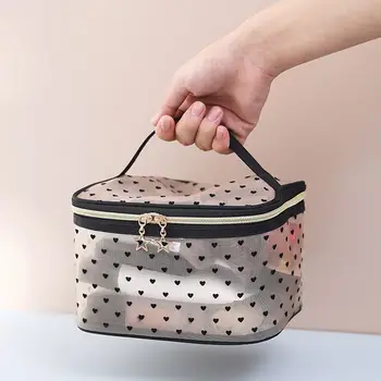 Srdce Skladovanie Prípadoch Cestovné Wash Bag Kórejský Skladovanie Taška Vodeodolný Make-Up Taška Ženy Kozmetická Taška Toaletné Potreby Organizátor